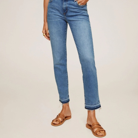 Mango Cropped Mid Rise Jeans - Sz 36 / 4 - Picture 2 of 7